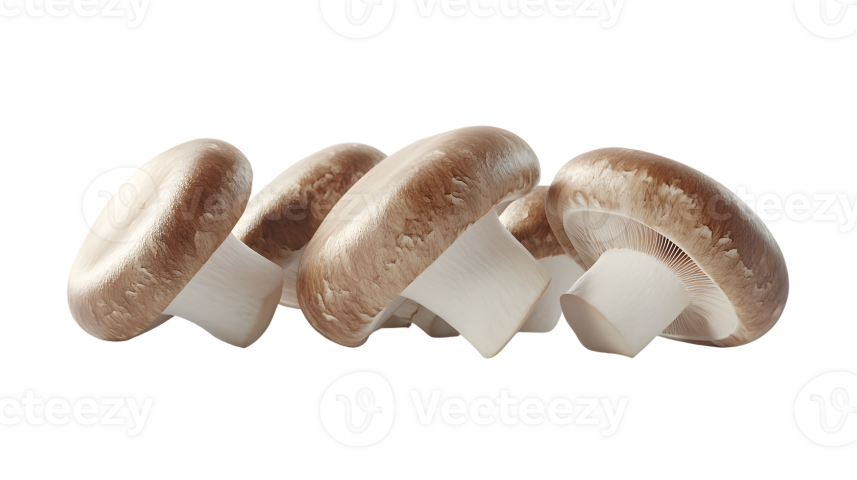 Fresh Edible Fungi Displayed Against a Dark Background for Culinary and Botanical Purposes png