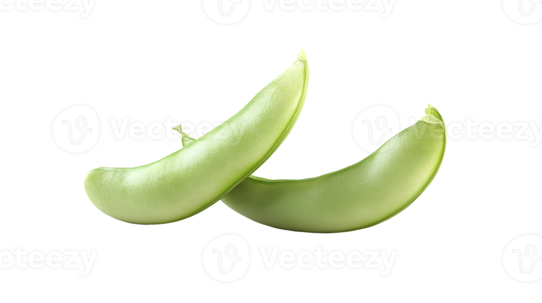 Fresh Green Pods Floating Against a Dark Background png