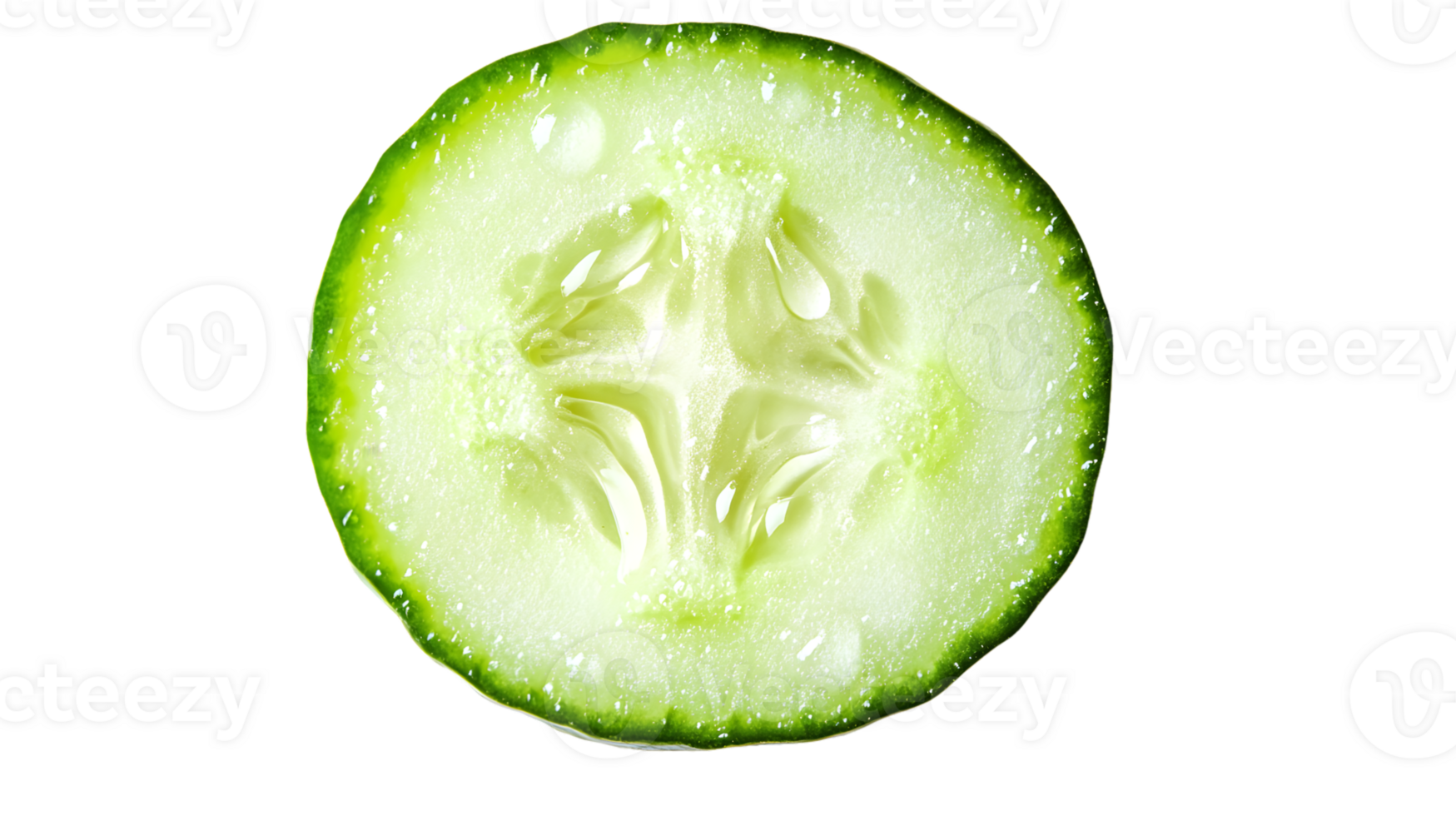 Fresh Sliced Cucumber on Black Background HighQuality Detailed Image for Culinary and Health png