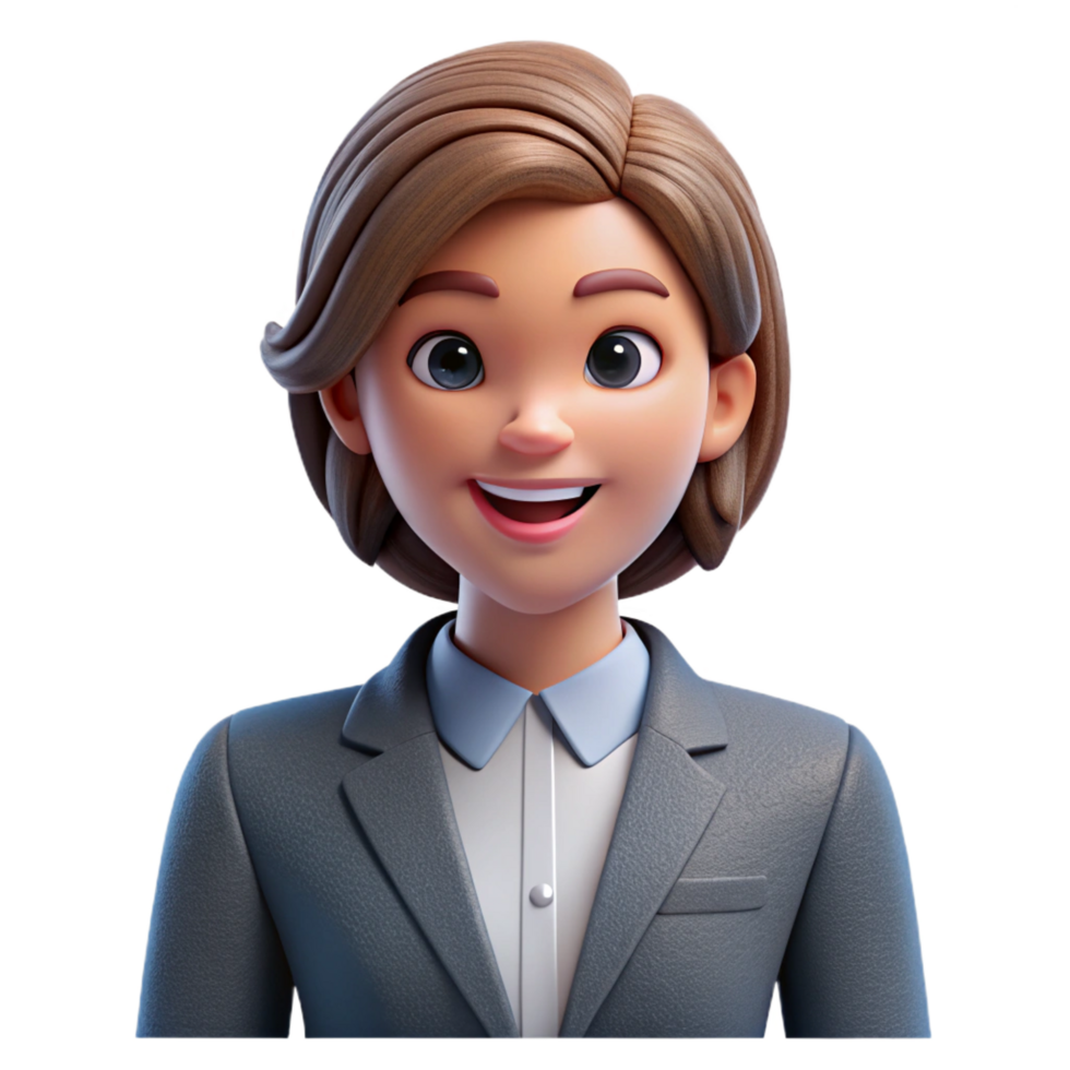 impressive modern Smiling business woman in professional attire high quality png