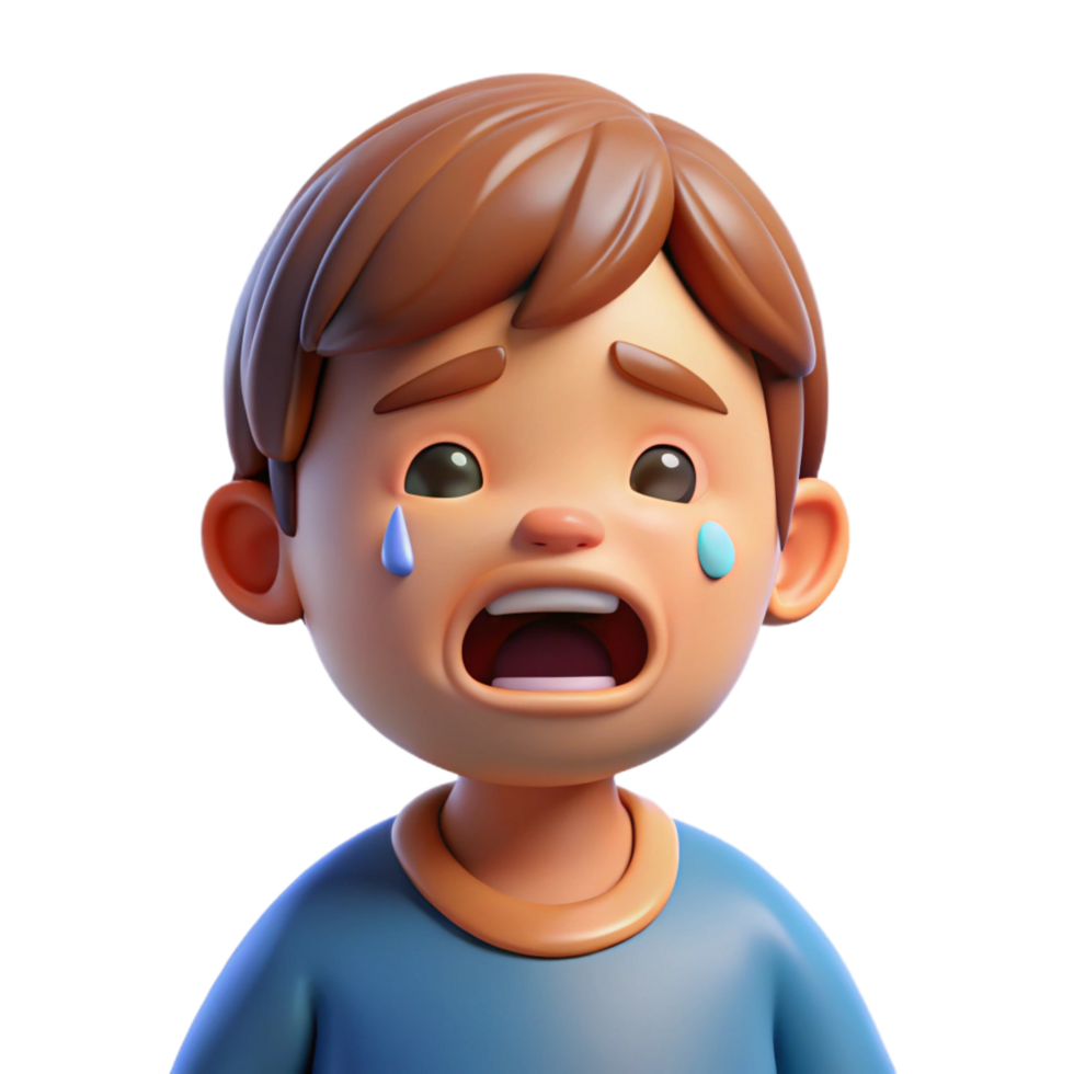 impressive abstract Crying child needing comfort original png