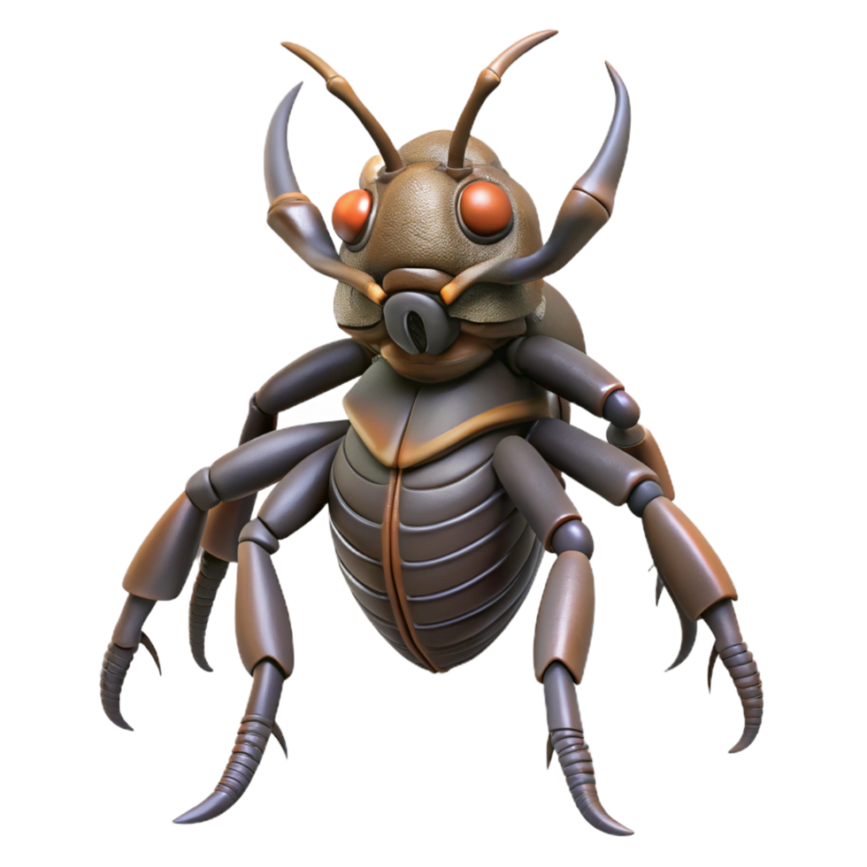 magnificent artistic Alien Insect, chitinous armor, multiple legs 4K png