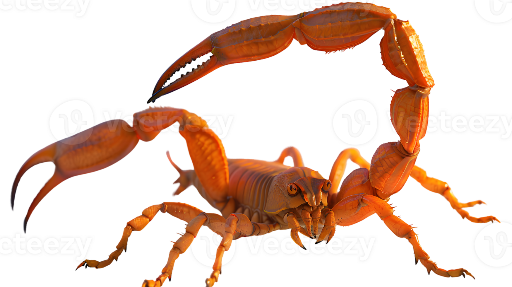 Arachnid with a Curved Tail and Large Claws Detailed Insect Image for Nature and Wildlife Them png