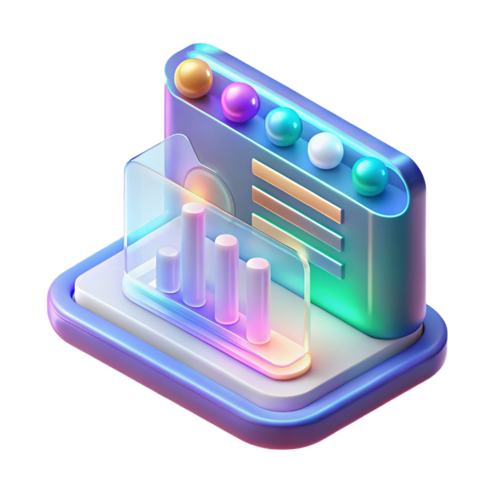 serene modern Holographic interface, displaying data, interactive high quality png