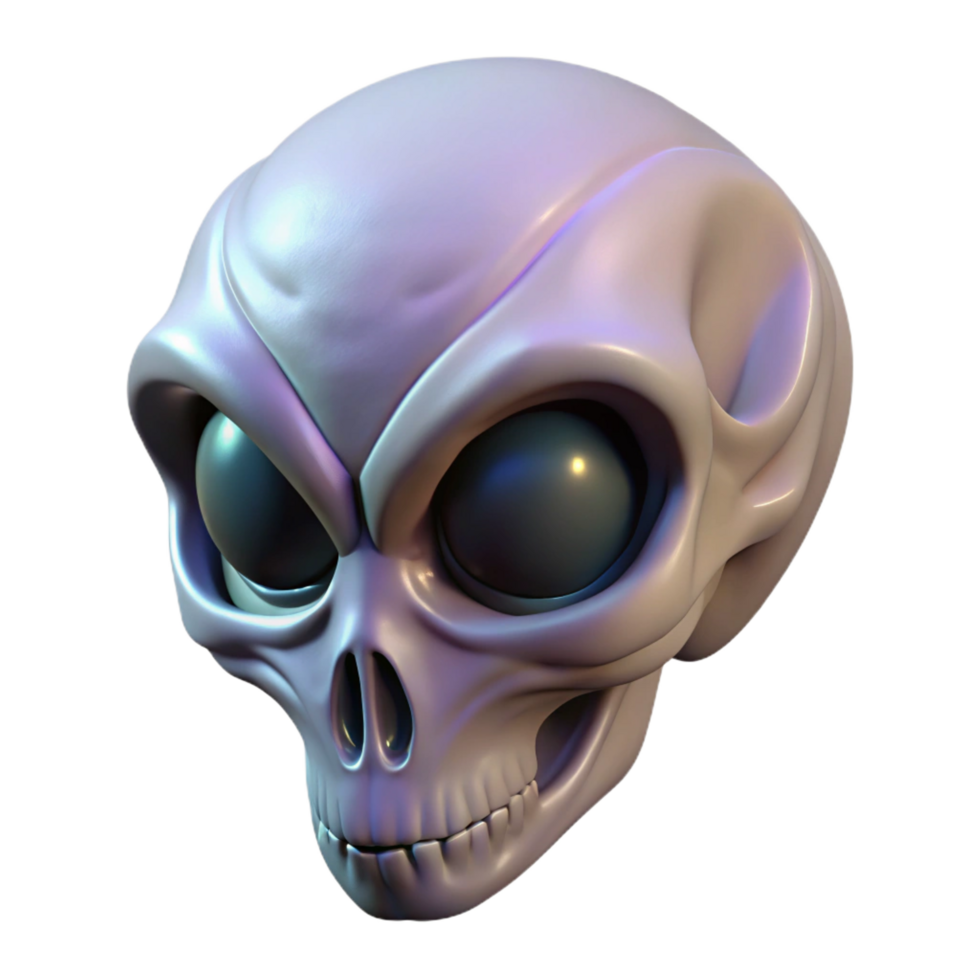 extraordinary abstract Alien skull, elongated, bony protrusions high resolution png