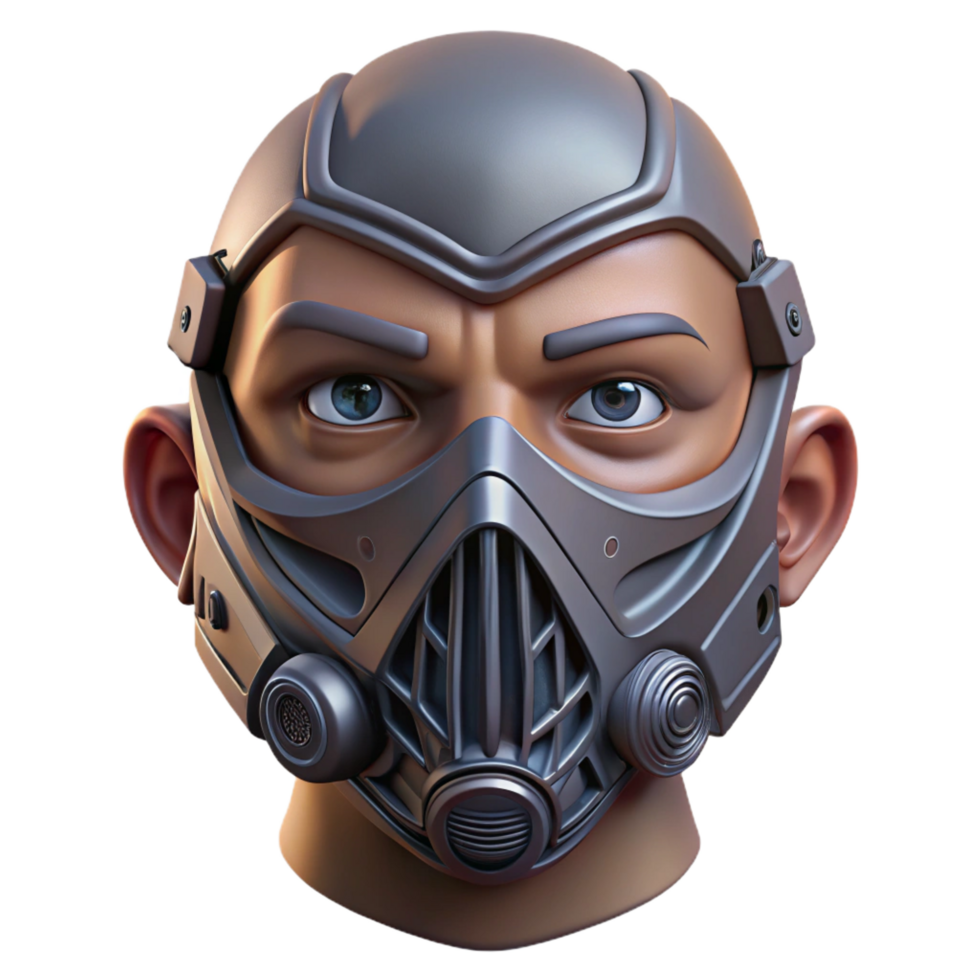 wonderful creative Cyberpunk mask, covering lower face, intricate design high resolution png