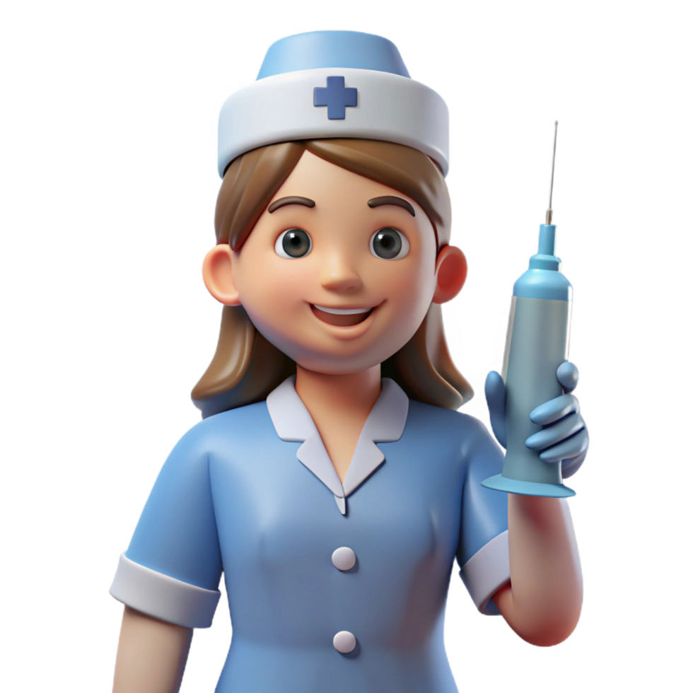 stunning minimalist Nurse, holding syringe, genuine png