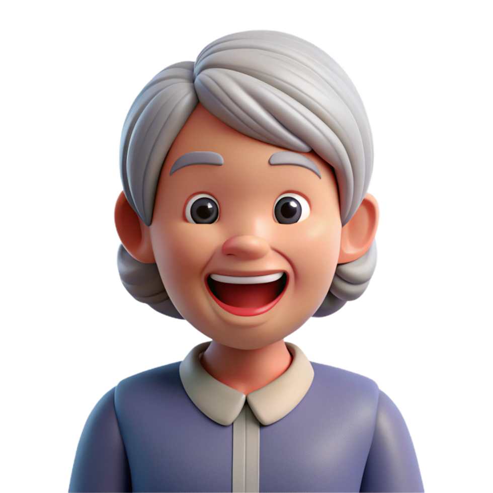 vibrant classic Happy elderly woman, smiling, exclusive png
