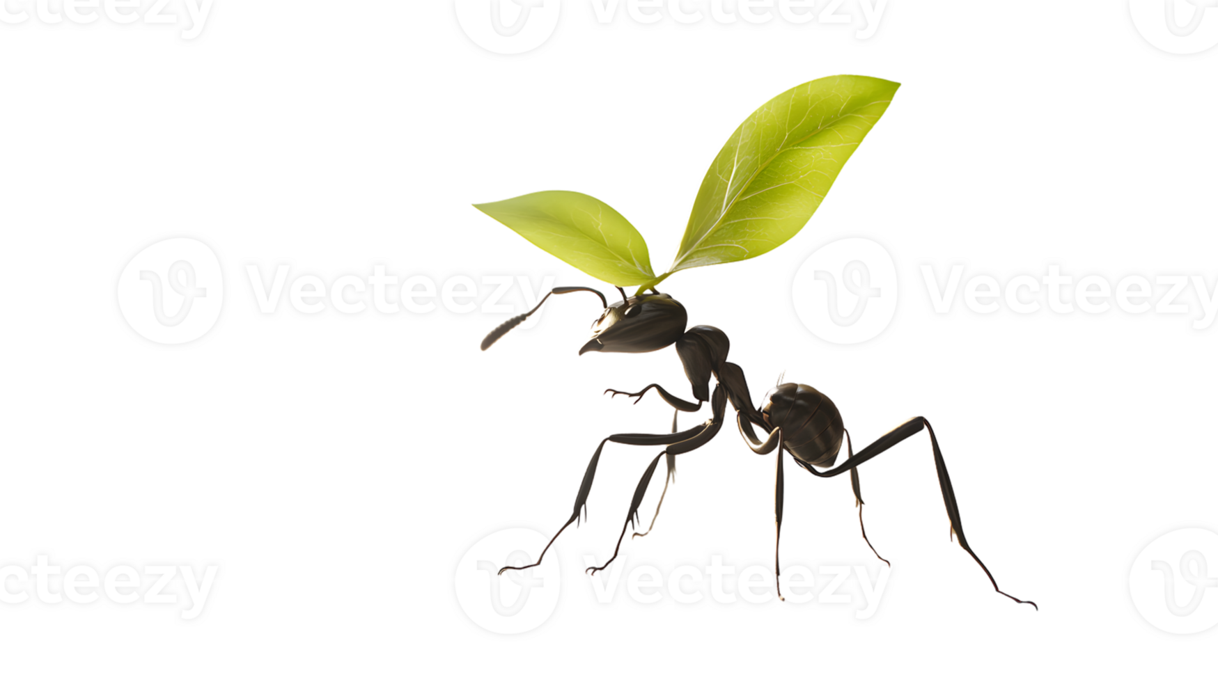 Insect with Leaf Wings A Unique Ant Design for Nature and Fantasy Themes png