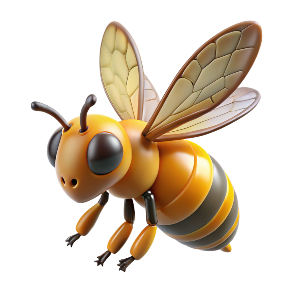 extraordinary creative Honeybee in mid-flight exclusive png