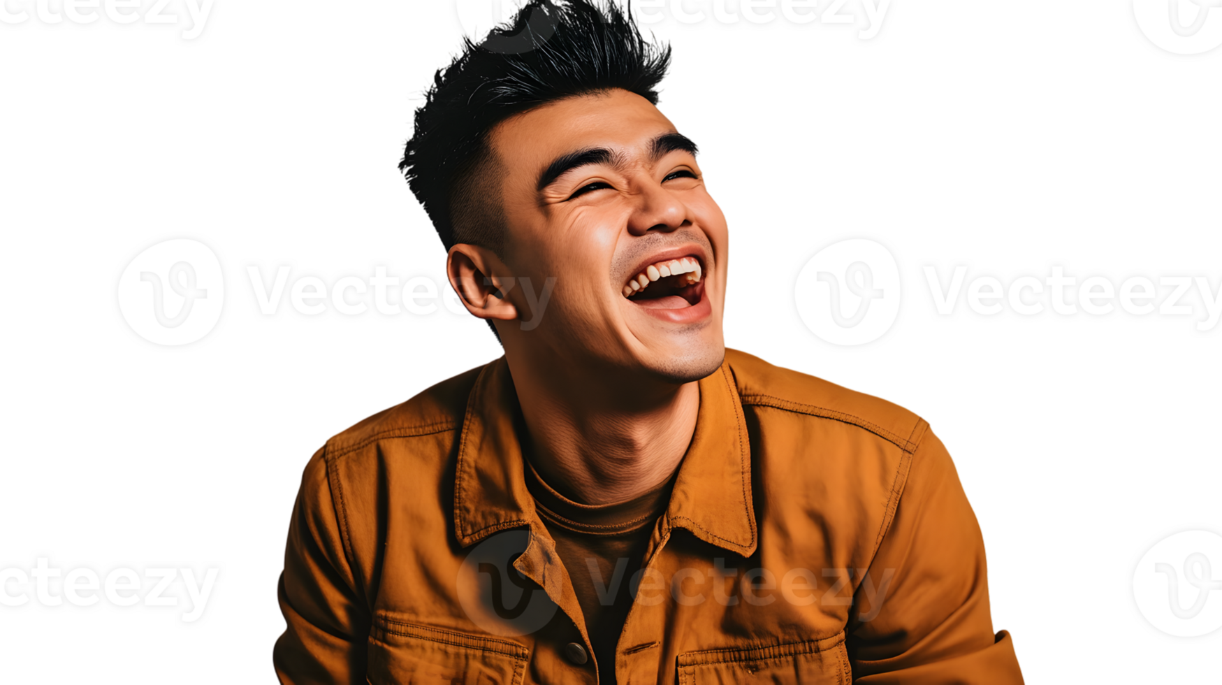 Joyful Moment A Person Laughing with Genuine Happiness Capturing Positive Emotions and Expres png