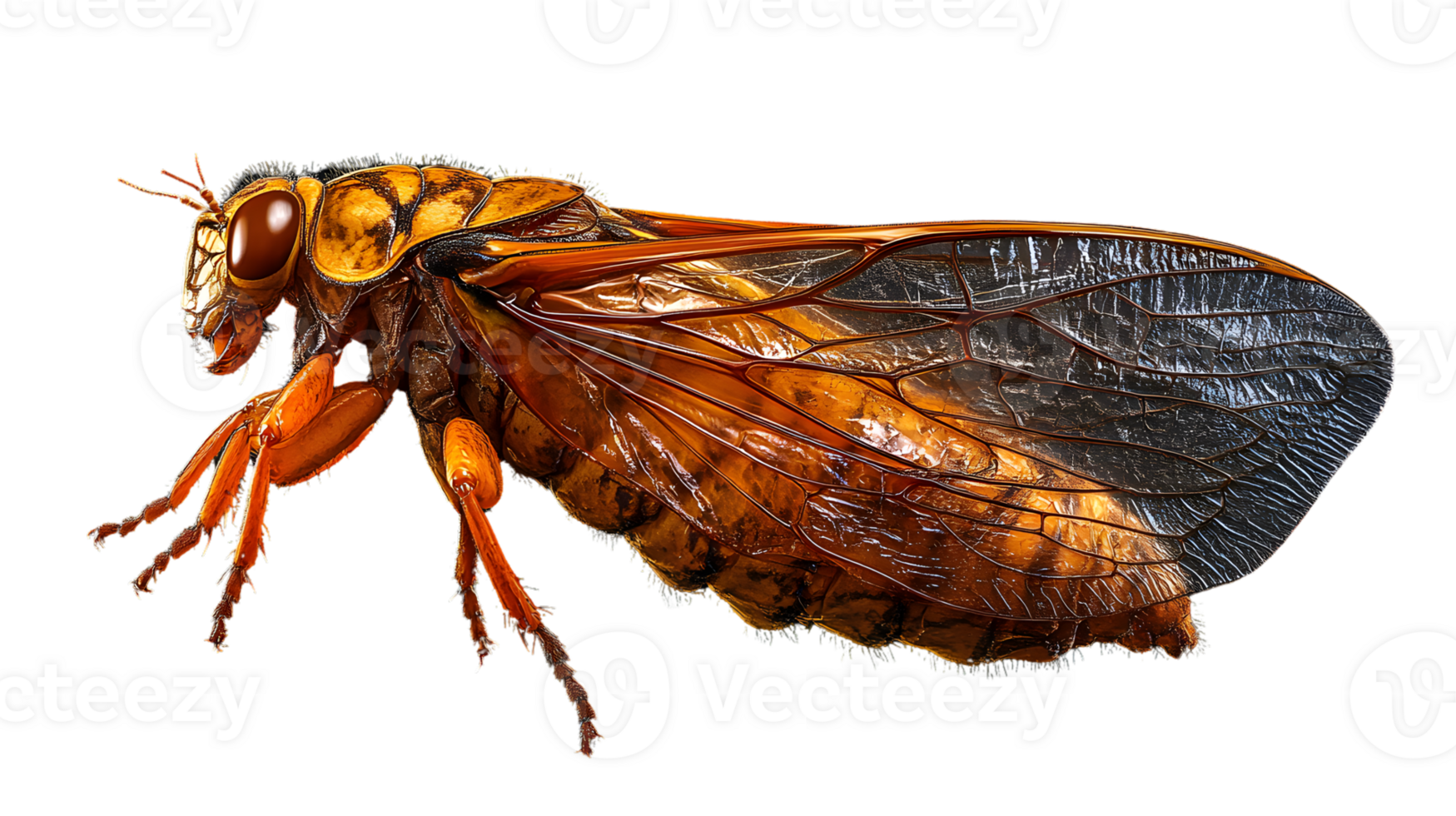 Macro Photography of an Insect with Detailed Wings png