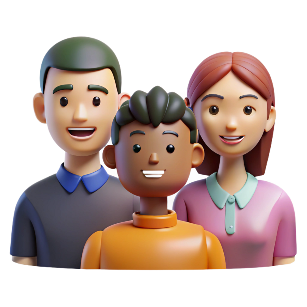dramatic traditional Portrait of a diverse group of people, high resolution png