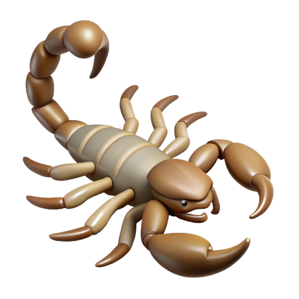 vibrant rustic A scorpion, tail raised high resolution png