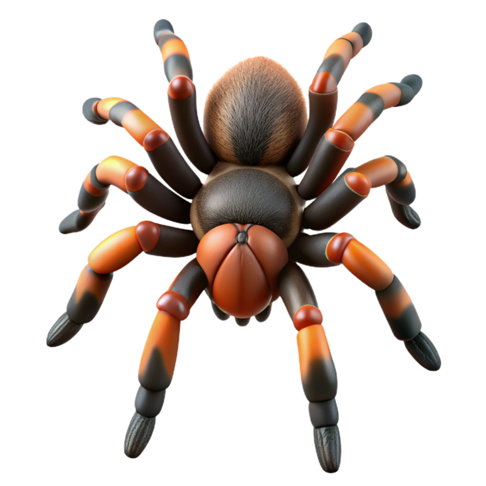 extraordinary vintage A tarantula, close-up high quality png