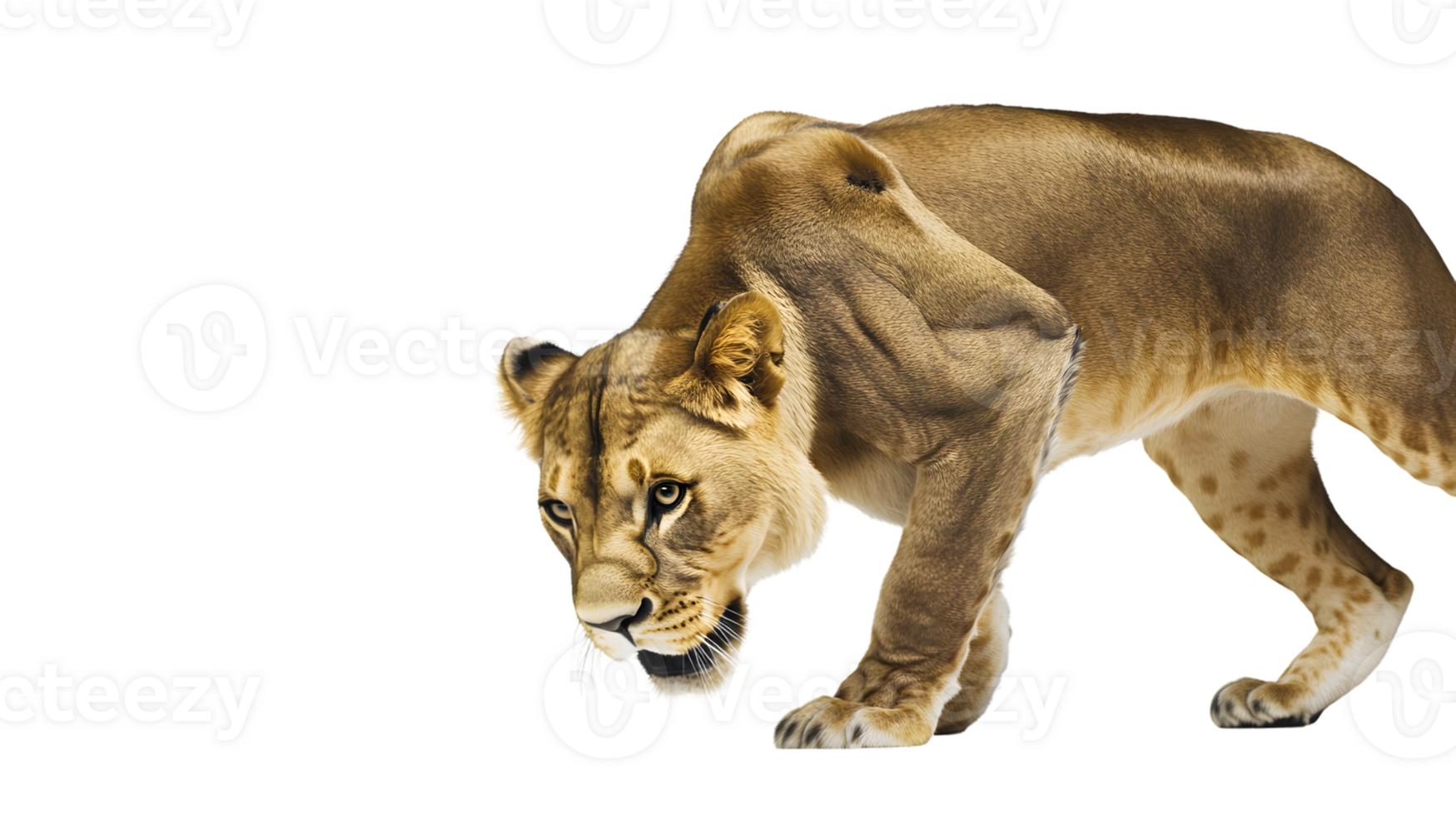 A majestic wild feline in motion showcasing its powerful stance and natural beauty for wildlif png