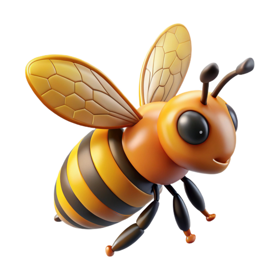 stunning contemporary Honeybee in flight original png