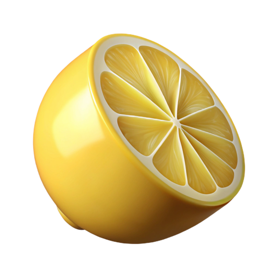 serene vintage Sliced lemon authentic png