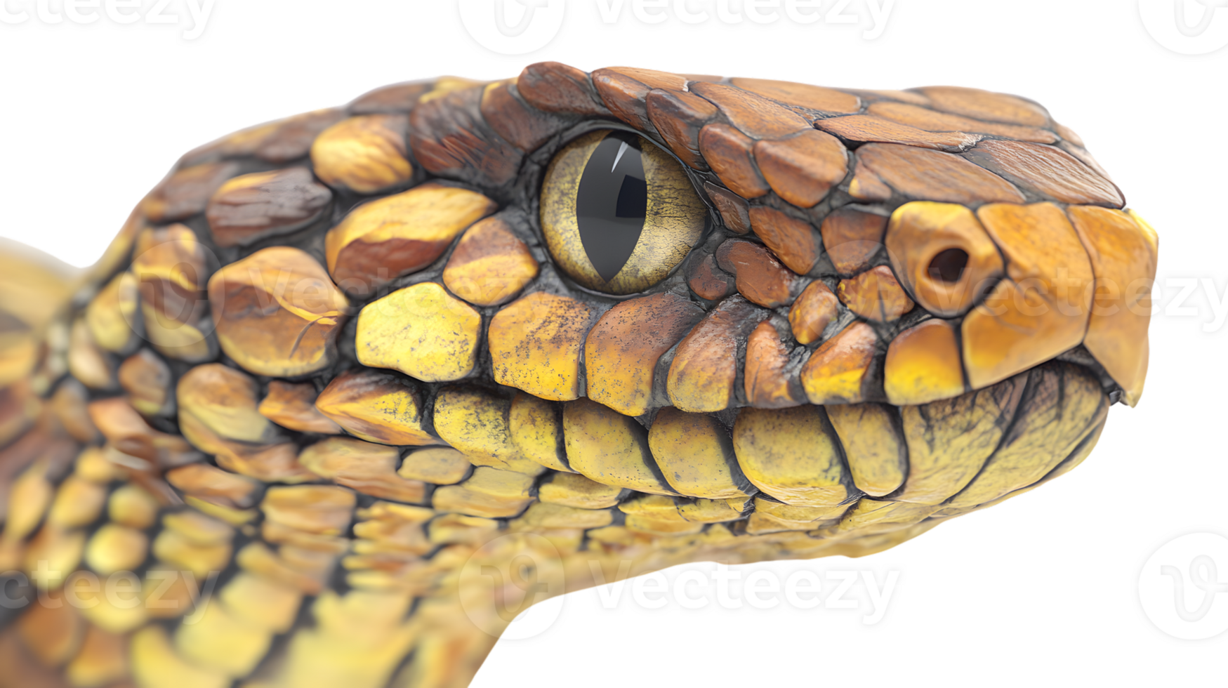 Closeup of a snakes head reptile eye detail textured skin wildlife photography png