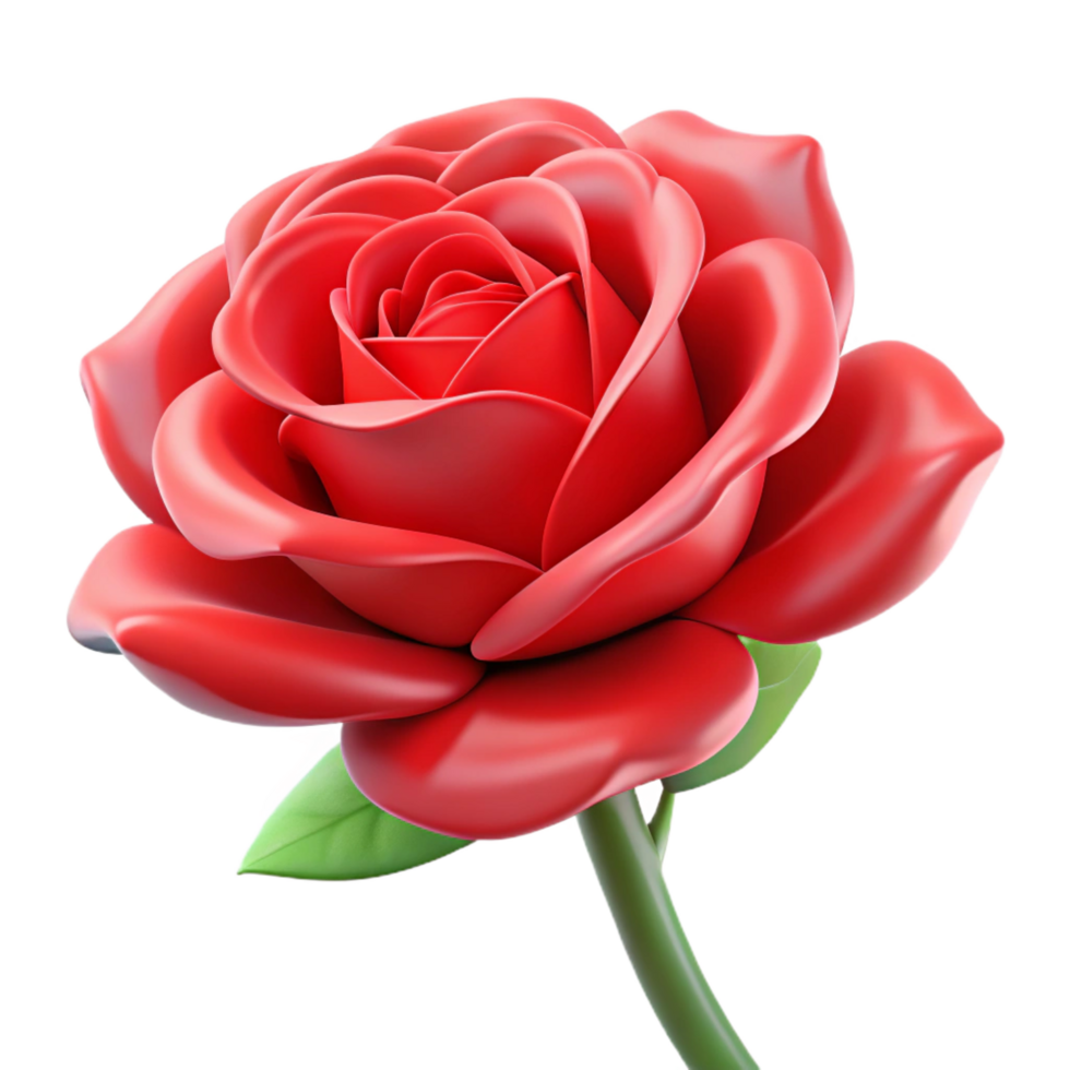 beautiful vintage A single red rose, meticulously detailed, high quality png