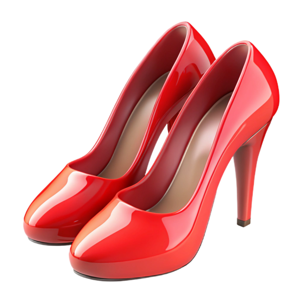 extraordinary abstract A pair of red high heels, stylish and modern, detailed png
