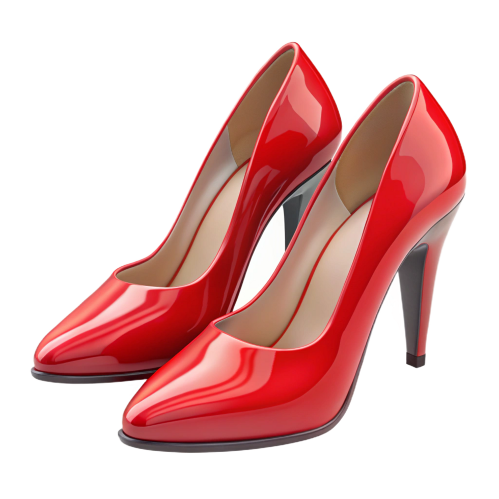 impressive traditional A pair of red high heels, stylish and modern, premium png