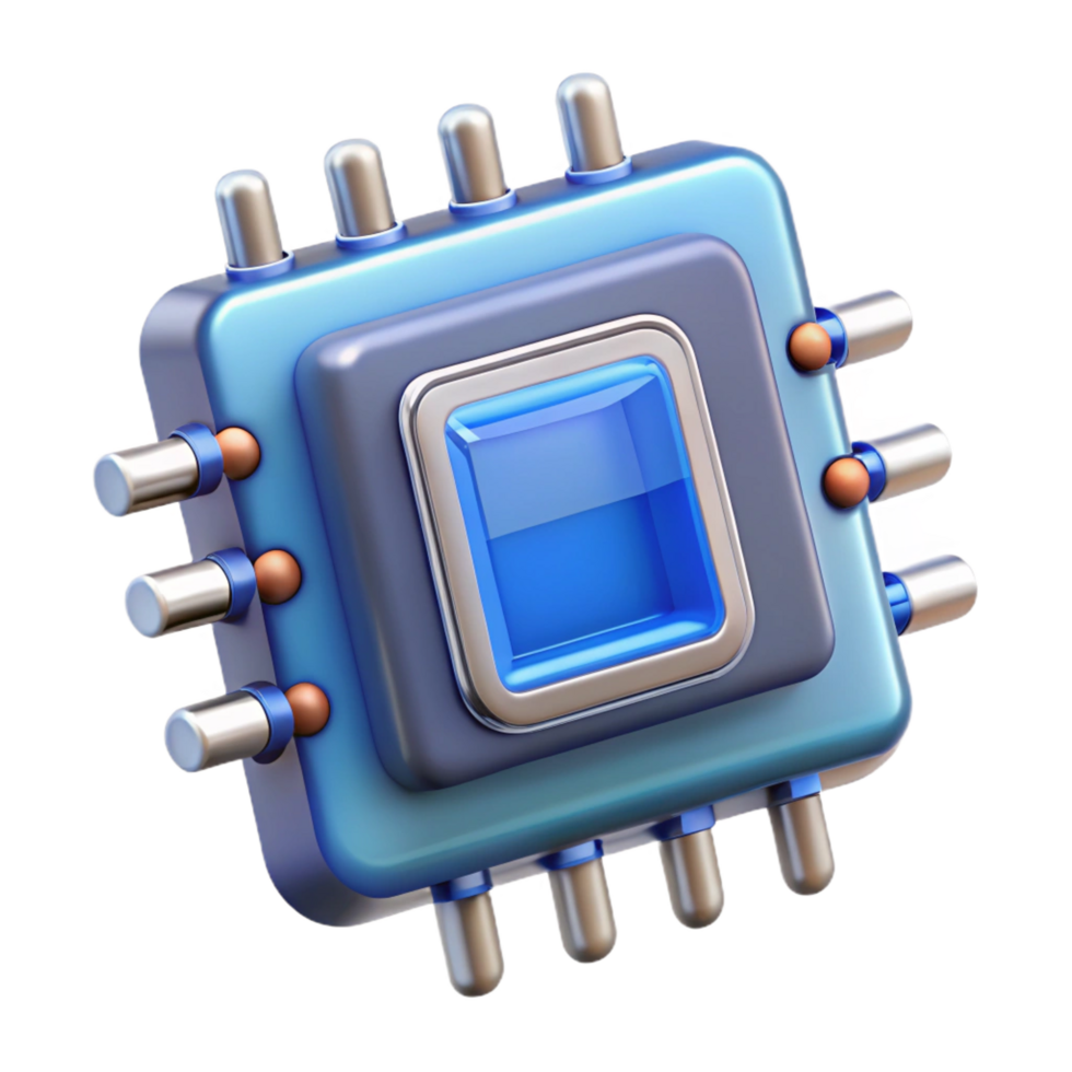 vibrant classic Microchip with intricate details professional png