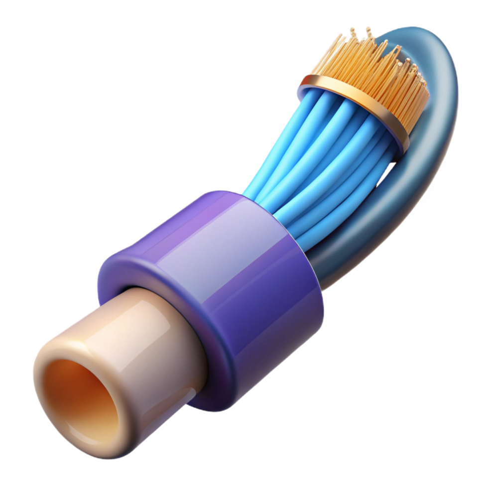 beautiful rustic Fiber optic cable transmitting data authentic png
