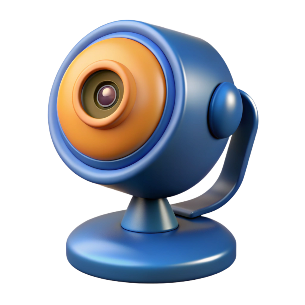 beautiful classic Webcam with built-in microphone 4K png