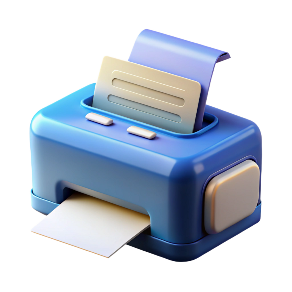 vibrant artistic Printer printing a document high quality png