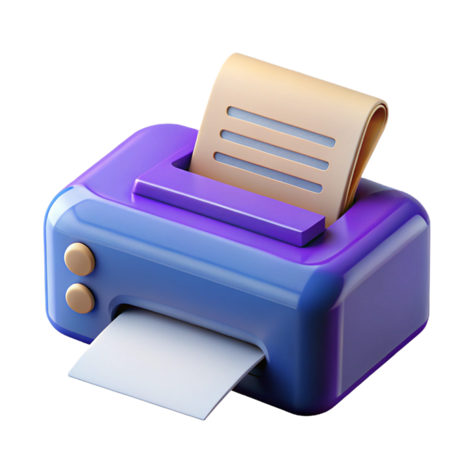 elegant artistic Printer printing a document exclusive png