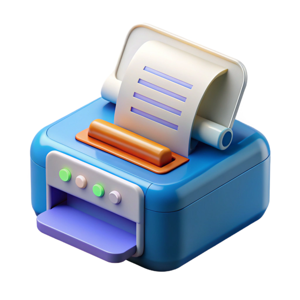wonderful artistic Printer printing a document authentic png