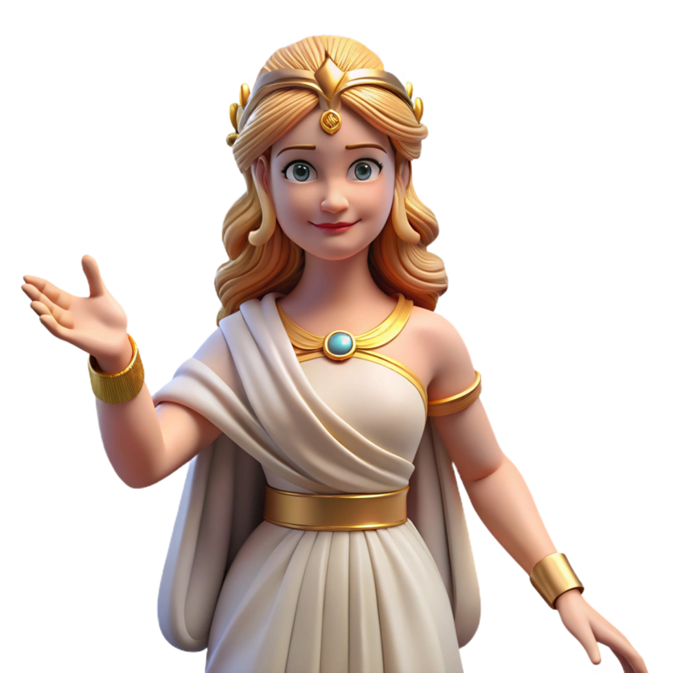 vibrant abstract Hera, Goddess of Marriage, regal pose, high resolution png