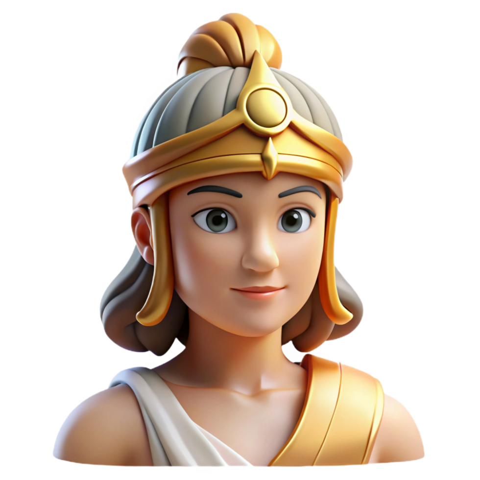 impressive artistic Athena, Goddess of Wisdom, wearing helmet, exclusive png