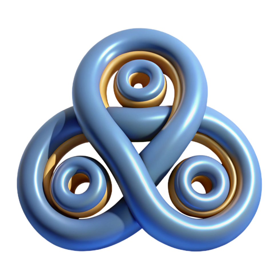 wonderful classic Triskelion, triple spiral symbol, Celtic, high resolution png