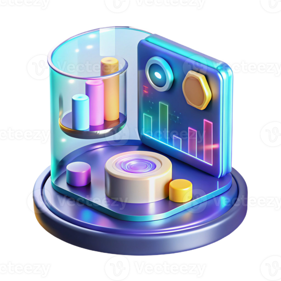 wonderful artistic Holographic display, futuristic interface, data streams professional png