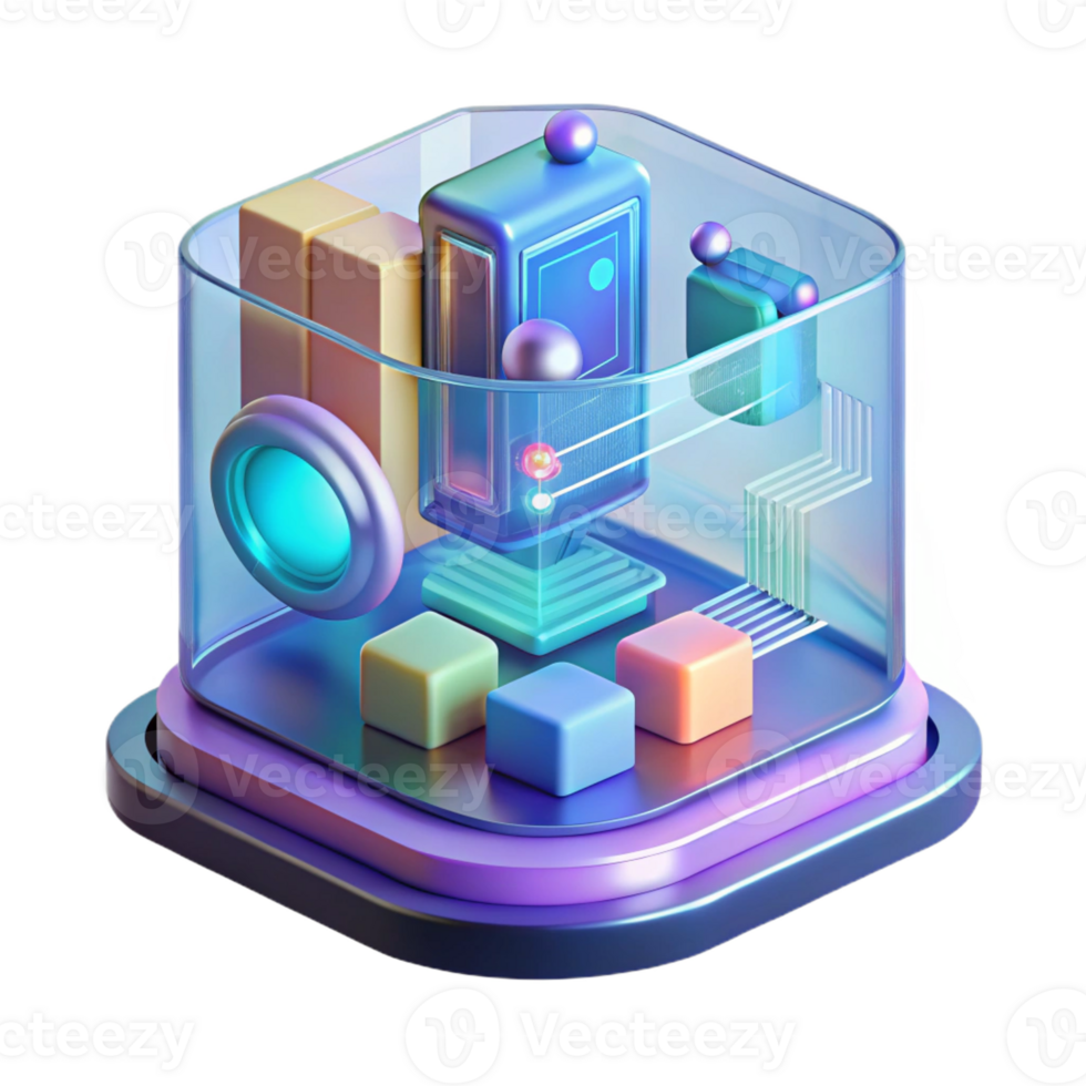 elegant creative Holographic display, futuristic interface, data streams exclusive png