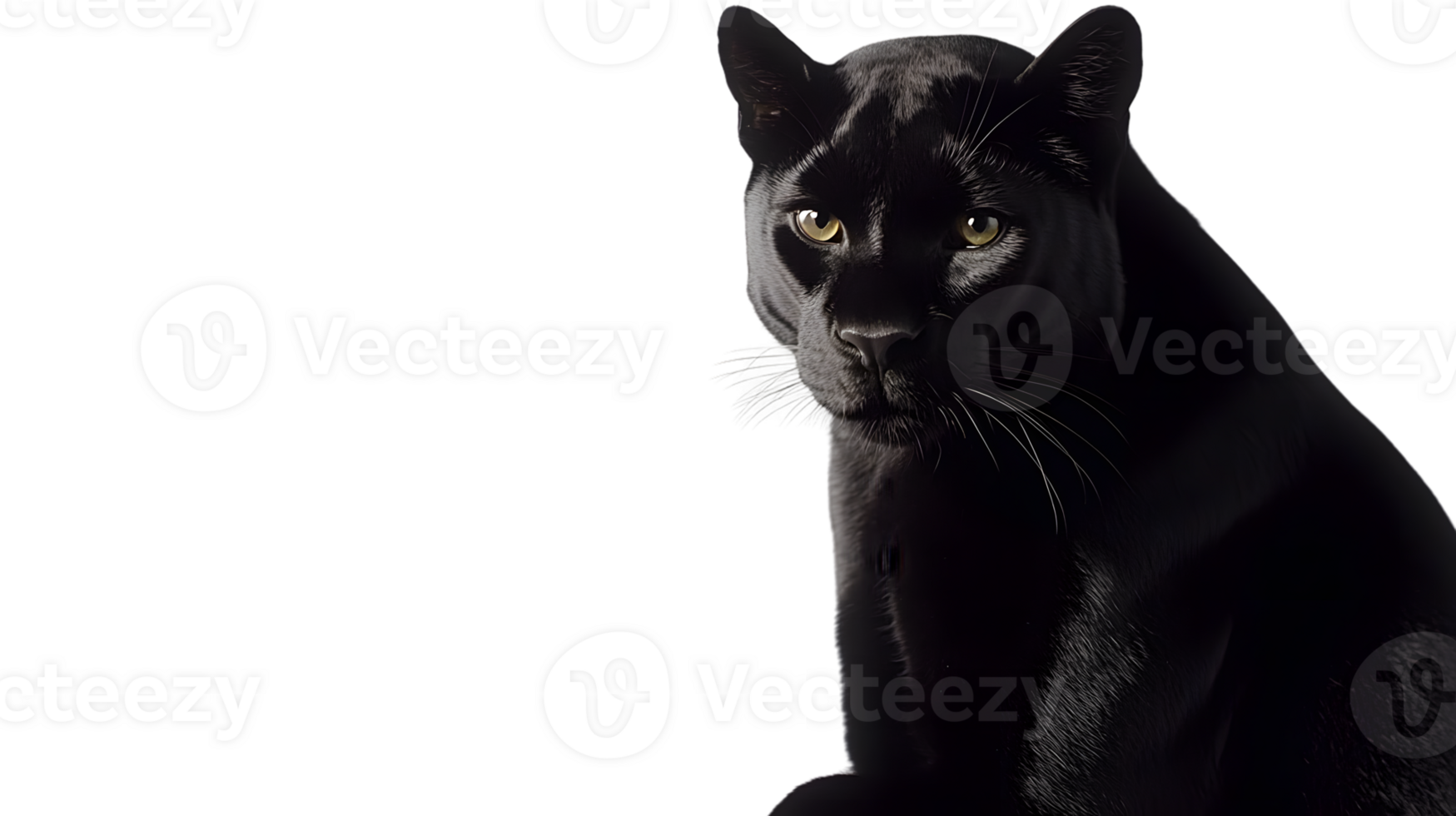 Majestic Black Panther in Dark Setting Wildlife Photography Animal Portrait Feline Beauty P png