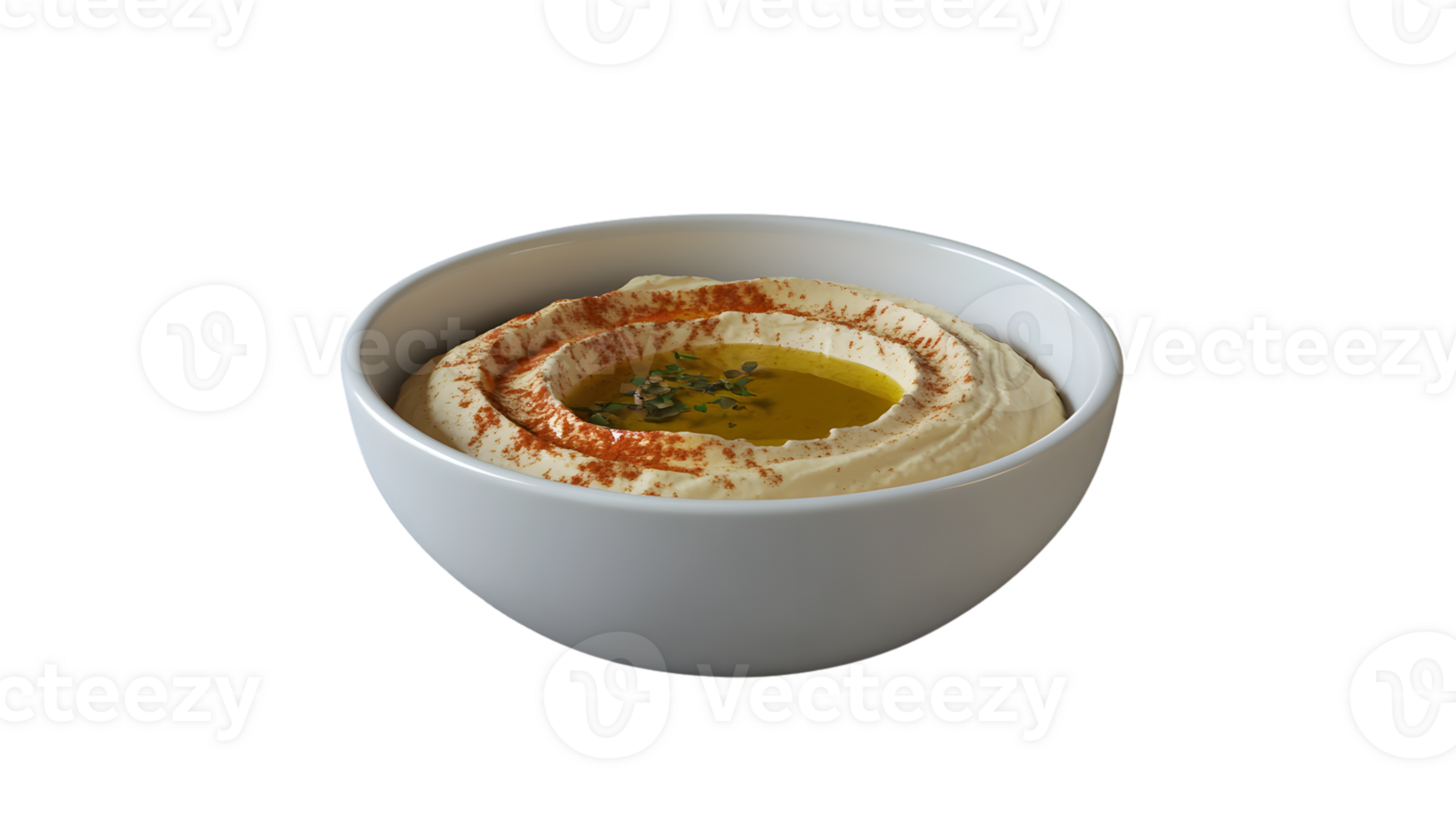 A creamy dip served in a white bowl garnished with spices and herbs perfect for culinary and png