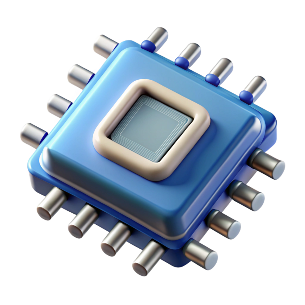 dramatic modern Microchip with intricate circuitry detailed png