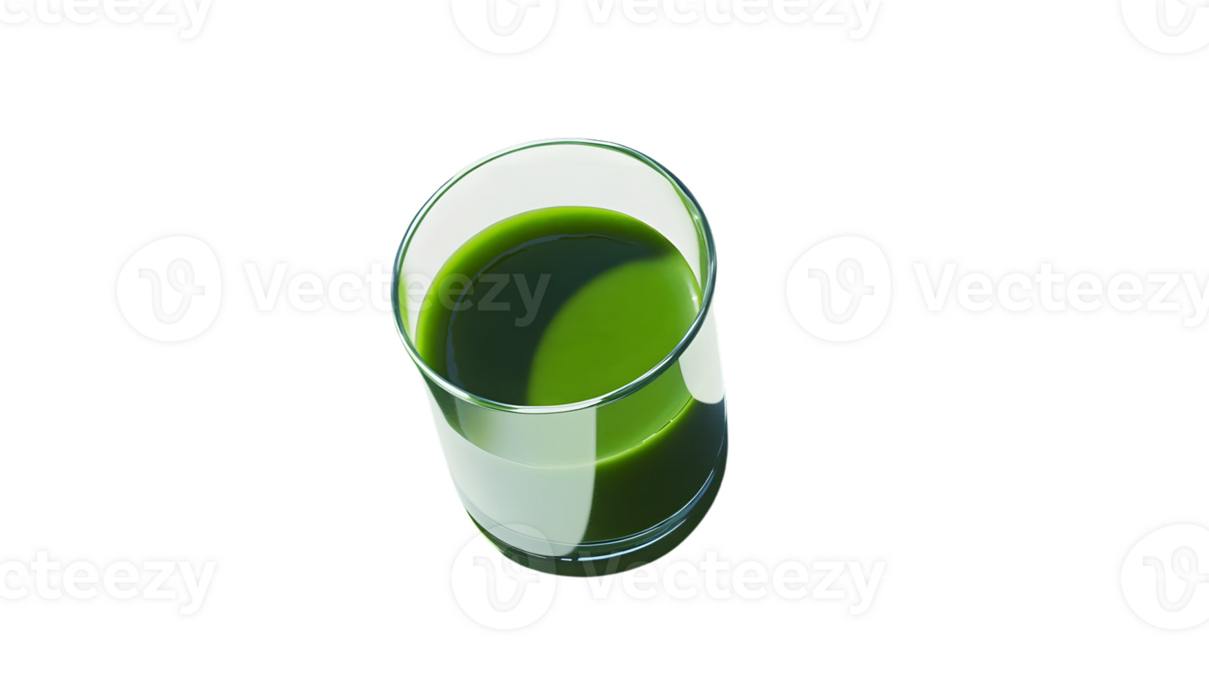 A refreshing glass of green juice on a transparent background ideal for health and wellness co png