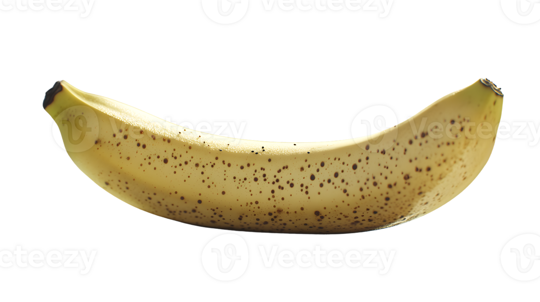 A ripe banana with brown spots perfect for culinary and healthrelated content png