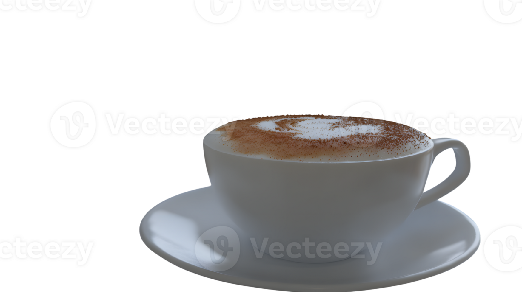 A steaming cup of coffee with frothy milk and cinnamon perfect for cozy mornings or warm after png