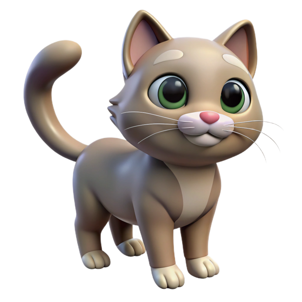 impressive modern Cat with playful expression, 4K png