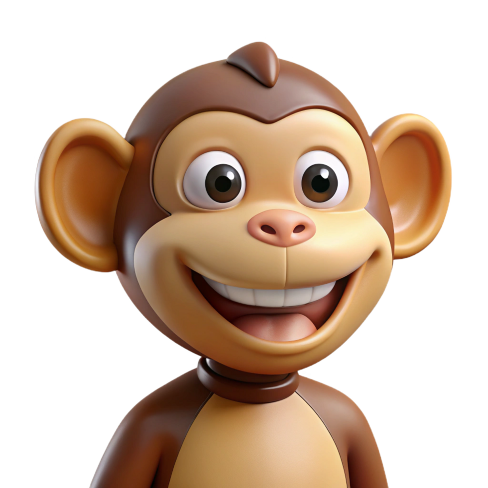 elegant artistic Monkey with mischievous grin, original png