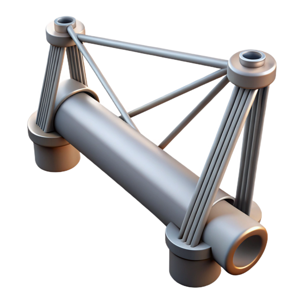 impressive dramatic gothic Steel bridge cable suspension detail, NO BACKGROUND with Transparent Background. high resolution png