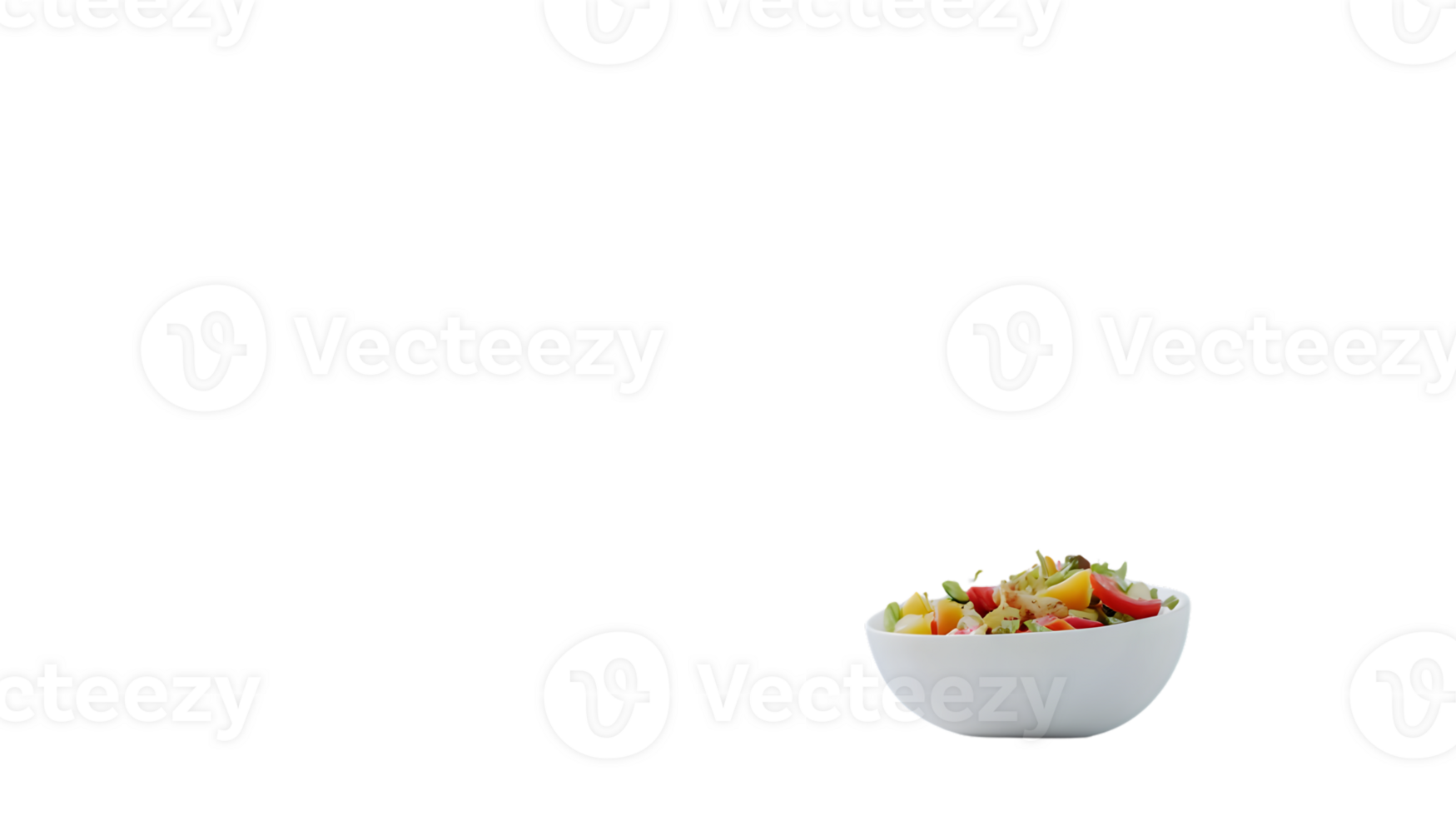 Fresh Salad in a White Bowl on Black Background Healthy Eating Vegetarian Food Dieting Conc png