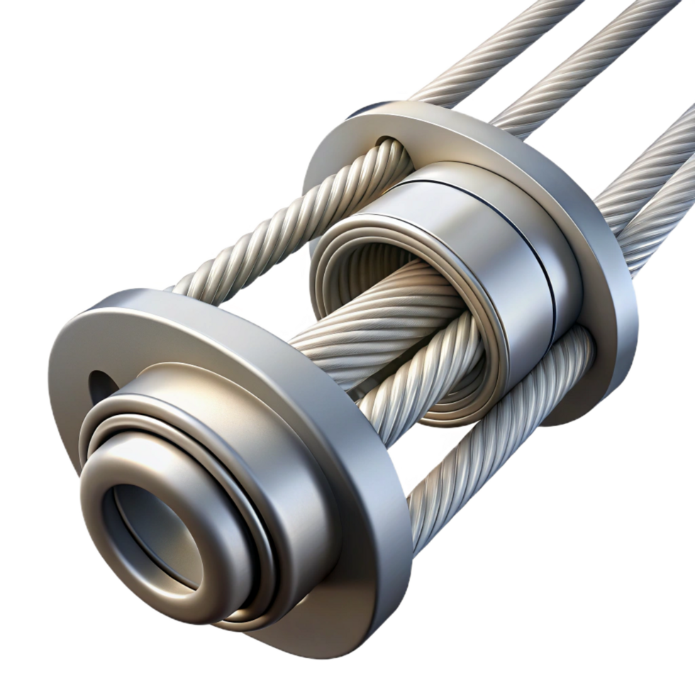 mesmerizing whimsical bohemian Steel bridge cable suspension detail, NO BACKGROUND with Transparent Background. authentic png