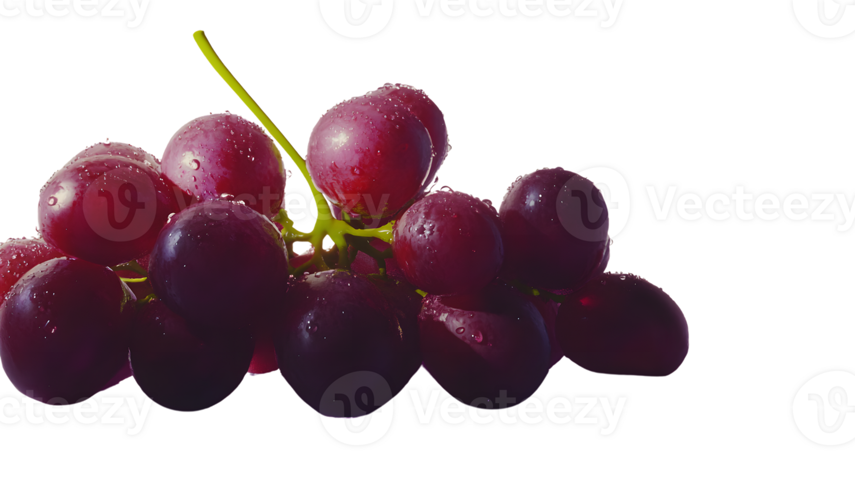 Fresh Juicy Grapes with Dew Drops on a Black Background Perfect for Food Photography and Cul png