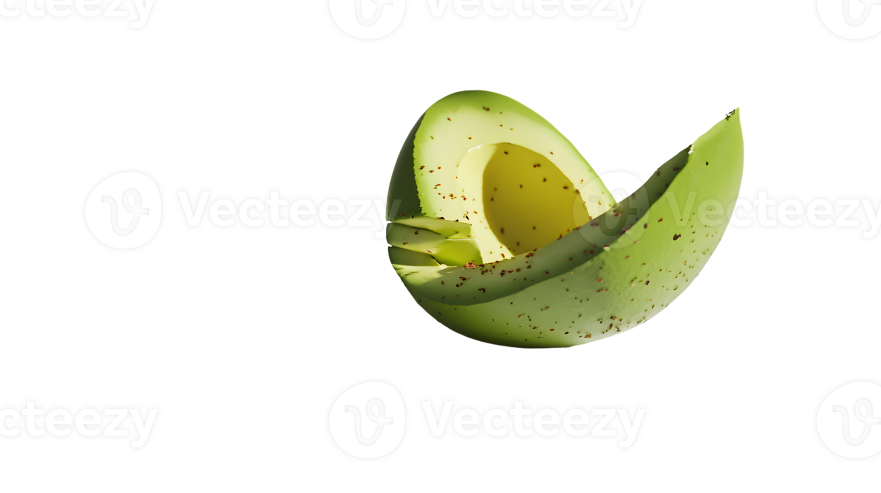 Freshly Sliced Green Fruit with Creamy Interior Ideal for Healthy Eating and Culinary Creation png